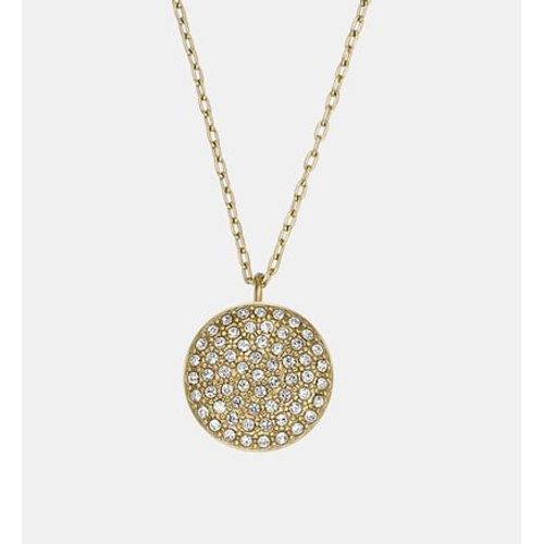 Fossil - Collier Sadie Pendentif Rond  Strass - Dor