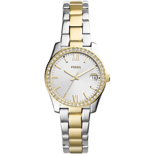 Fossil Orologio Scarlette Mini 32mm Argento Quarzo Acciaio Finitura Pvd Oro Giallo Es4319 - Default Title
