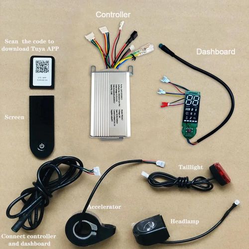 Foston X-Play Digma-Contrleur Matherboard Bluetooth Avec Tuya Smart Pour Scooter, 350w, 36v, 15a, 8.5 Pouces, Vitesse Max 30 Kmendo-Xfy Pro-App 7pcs Set