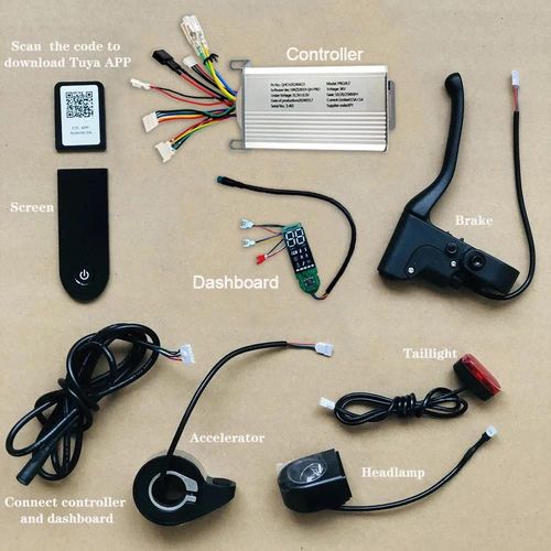 Foston X-Play Digma-Contrleur Matherboard Bluetooth Avec Tuya Smart Pour Scooter, 350w, 36v, 15a, 8.5 Pouces, Vitesse Max 30 Kmendo-Xfy Pro-App 8pcs Set