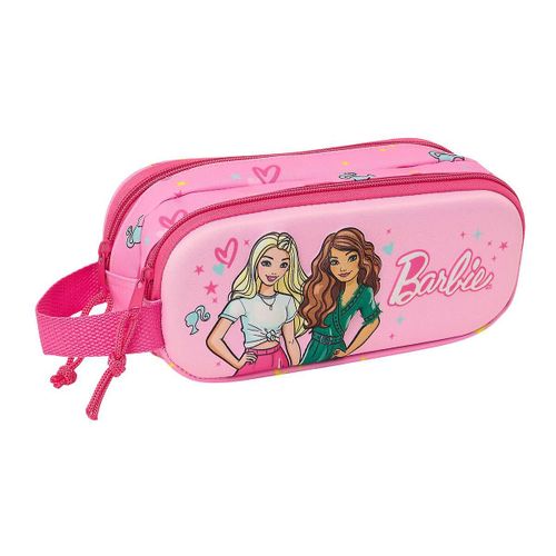 Fourre-tout double Barbie Rose Fuchsia 21 x 8 x 6 cm 3D