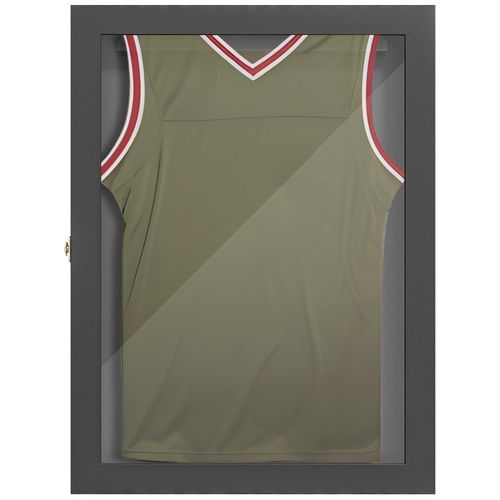 Frame Box T-Frame Cadre Pour Maillot Porte Acrylique Doublure Interne Feutre Dim. 71l X 7l X 89h Cm Noir