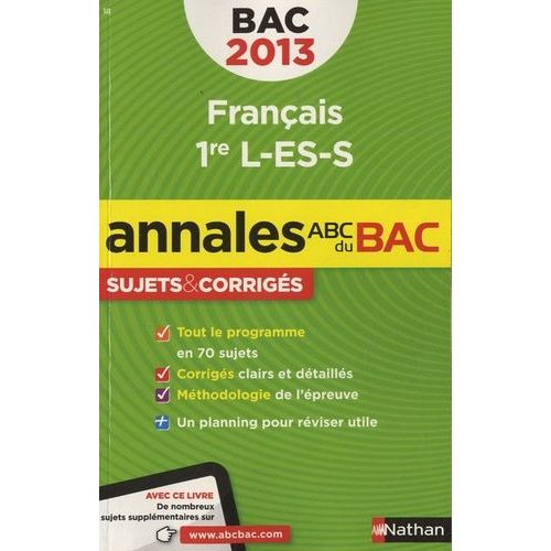 Franais 1e L-Es-S - Sujets & Corrigs   de Cassou-Nogus Anne  Format Broch 