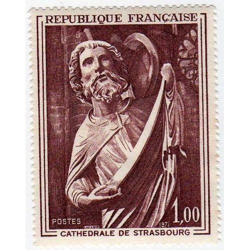 France 1970-71 - Y&t N1654 - 1f - Oeuvres D'art - Sculture De La Cathdrale De Strasbourg - Neuf