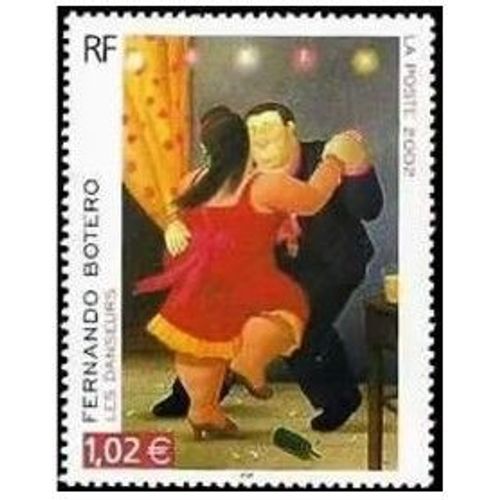 France 2002, Trs Beau Timbre Neuf** Luxe Yvert 3482, Tableau De Fernando Botero, Les Danseurs. -