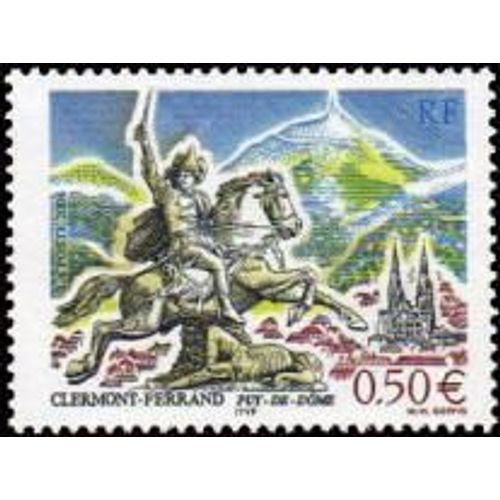 France 2004, Trs Beau Timbre Neuf** Luxe Yvert 3656, Statue questre De Vercingetorix Par Bartholdi  Clermont Ferrand - Puy De Dome.