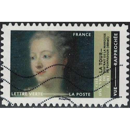 France 2022 Oblitr Used Quentin De La Tour Portrait De La Marquise De Pompadour Vue Rapproche