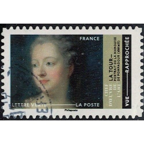 France 2022 Oblitr Used Quentin De La Tour Portrait De La Marquise De Pompadour Vue Rapproche Y&t Fr 2201 Su