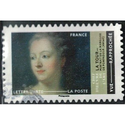 France 2022 Oblitr Used Quentin De La Tour Portrait De La Marquise De Pompadour Vue Rapproche Y&t Fr 2201 Su
