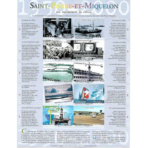 France Colonies-Saint Pierre Et Miquelon-2000- Bf N 9-Les Instantanes Du Sicle -Timbres Neufs** -Gomme Intacte- 1 Er Choix