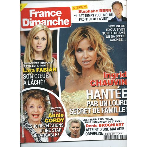 France Dimanche 12/06/2020 Ingrid Chauvin, Sylvie Vartan, Guy Bedos, Michel Sardou, Lara Fabian, Francis Cabrel, Laurent Kerusor, Annie Cordy, Franck Dubosc, Francis Cabrel