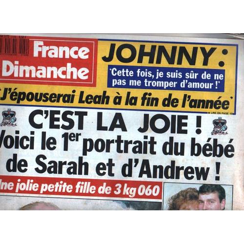 France Dimanche 2189 1988 Johnny Hallyday/David Carradine/Phil Barney/Daumier Bedos/Alain Barriere/Jeane Manson