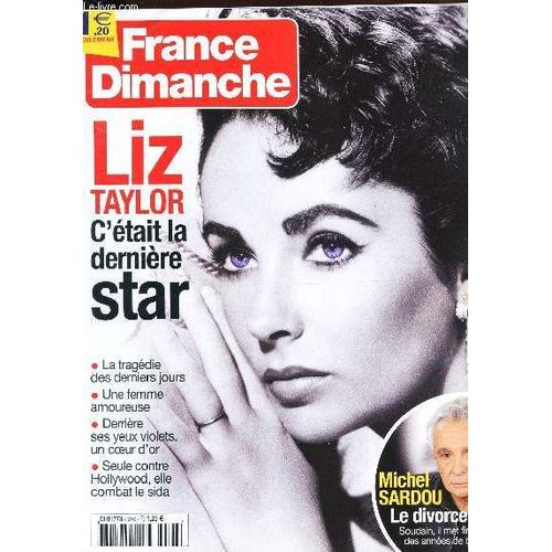 France Dimanche - N3369 - 25 Au 31 Mars 2011 / Liz Taylor C'etait La Derniere Star / Michel Sardou : Le Divorce / La Tragedie Des Derniers Jours - Une Femme Amoureuse - Derrire Ses Yeux ...   de COLLECTIF  Format Broch 
