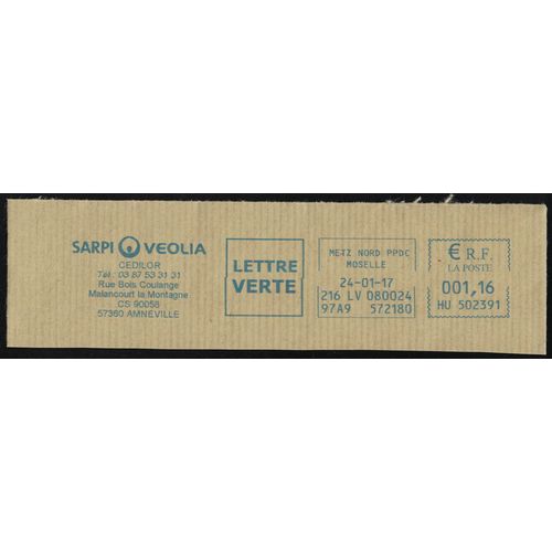 France Ema Empreinte Postmark Sarpi Veolia Cedilor 57360 Amnville