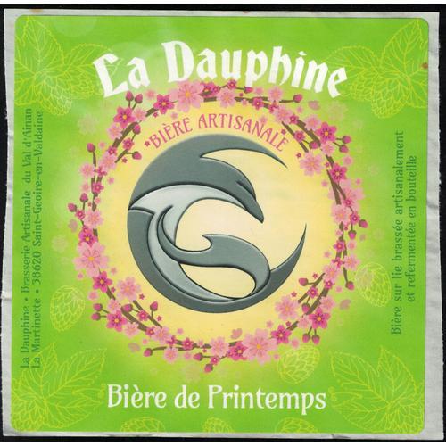 France Etiquette Bire Beer Label La Dauphine Artisanale Bire De Printemps