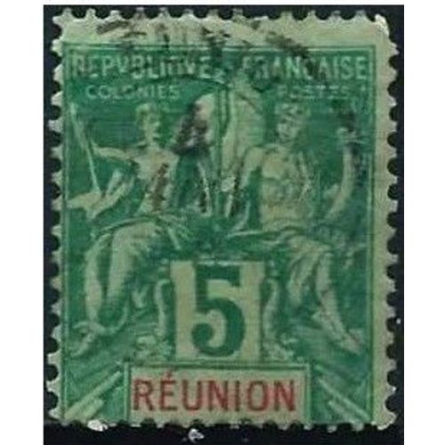 France, Ile De La Runion, Colonie Franaise 1892, Beau Timbre Yvert 35, Type Sage 
