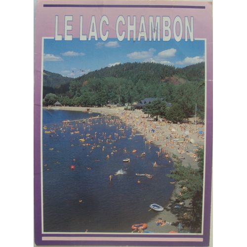 France.. Le Lac Chambon . La Plage, Au Verso Timbre Alberville - Barcelona J.O.1992