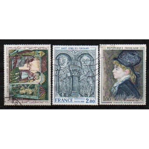 France:Lot De 3 Timbres Reprsentant Des Oeuvres D'art.