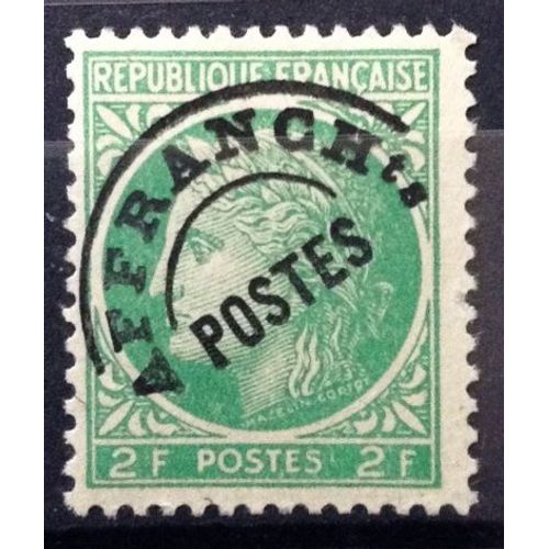 France - Problitr Crs Mazelin 2f Vert-Jaune (Superbe N 92) Neuf* - Anne 1922 - N15004