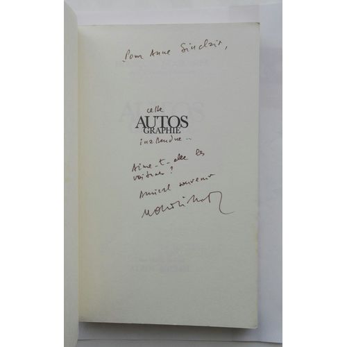 Franois Nourissier Autos Graphie Avec Un Envoi Autographe Sign  Anne Sinclair 1990 Albin Michel
