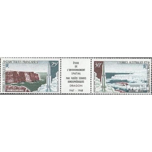 Franzs. Zones Antarctique 42-43 Bande De Trois (Complte.Edition.) Neuf Avec Gomme Originale 1968 Abschubasen