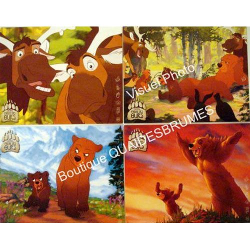 Frre Des Ours - Brother Bear, Walt Disney : Jeu De 8 Photos Prestige D'exploitation Cinmatographique - Format 28x36 Cm - De Aaron Blaise & Robert Walker - 2003