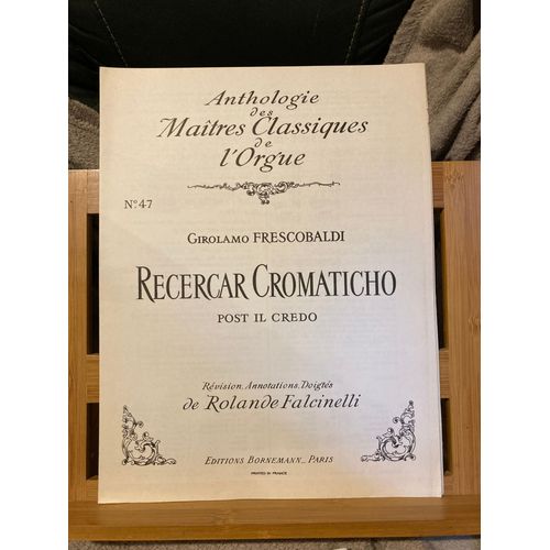 Frescobaldi Recercar Cromaticho Partition Orgue Anthologie Bornemann Falcinelli
