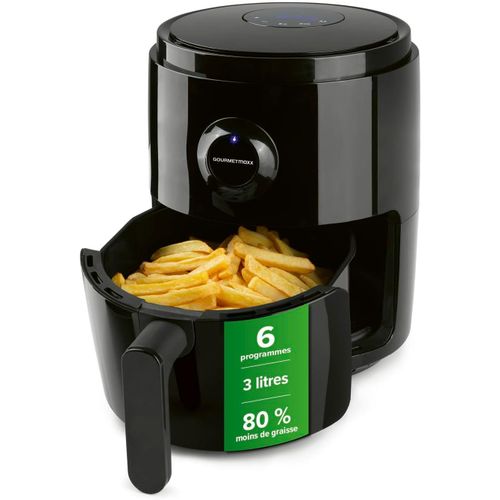 Friteuse  air chaud numrique| Combinaison d'un four  air chaud, d'un gril et d'une friteuse | Minuterie 60 min | Arrt automatique | 6 programmes | Utilisation facile | 1400 watts.[G80]
