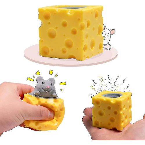 Fromage Jouet Squeeze Fromage Rat Stress Ball Souris Dans Fromage Jouet Anxit Soulagement Sensoriel Jouet Squish Souris Jouets
