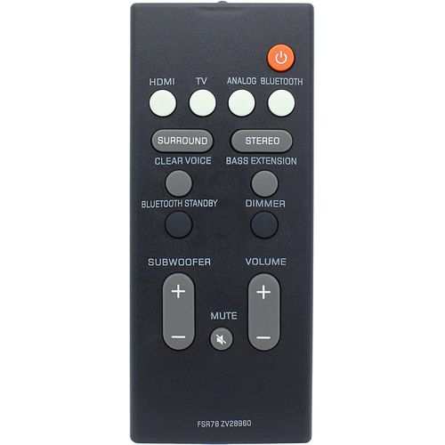 FSR78 ZV28960 Tlcommande de rechange pour barre de son Yamaha ATS-1060 ATS-1070 ATS-2070 YAS-106 YAS-107 YAS-207 YAS-CU207 NS-WSW42 YAS-108 ATS-1080 YAS-YAS-408 AT. S-4080