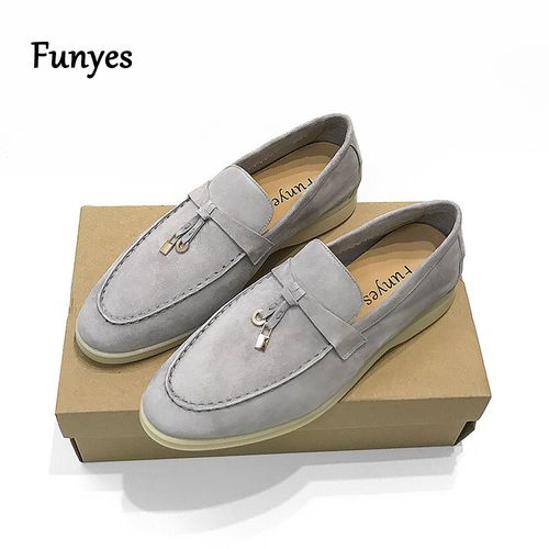 Funyes Chaussures Plates Pour Femme Chaussure Mocassin Femme,Mocassins En Daim  Bout Rond Pour Femmes,En Cuir Vritable De Bonne Qualit,Dcontracts,De Luxe,Taille 42
