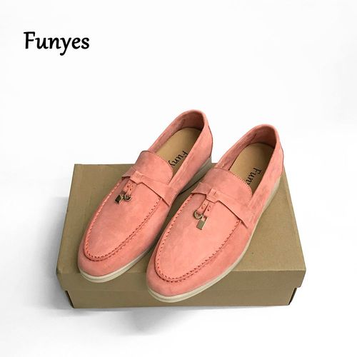 Funyes Chaussures Plates Pour Femme Chaussure Mocassin Femme,Mocassins En Daim  Bout Rond Pour Femmes,En Cuir Vritable De Bonne Qualit,Dcontracts,De Luxe,Taille 42