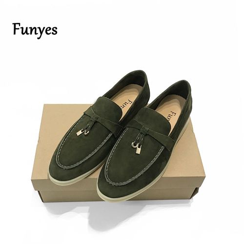 Funyes Chaussures Plates Pour Femme Chaussure Mocassin Femme,Mocassins En Daim  Bout Rond Pour Femmes,En Cuir Vritable De Bonne Qualit,Dcontracts,De Luxe,Taille 42