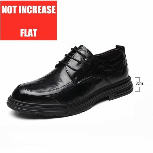 Fuqiao-Chaussures  Plateforme En Cuir De Vache Pour Hommes,lvateur,lvateur,Chaussures Imbibes,Recommand D'augmenter,Bureau,Affaires,Robe De Marie,6 Cm,8cm - 44