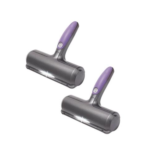 Fur Daddy - Brosse Anti Poils Animaux - Venteo - Ramasse Poils Chat Chien - Violet Et Gris - Pour Canap Vtements - Lot De 2