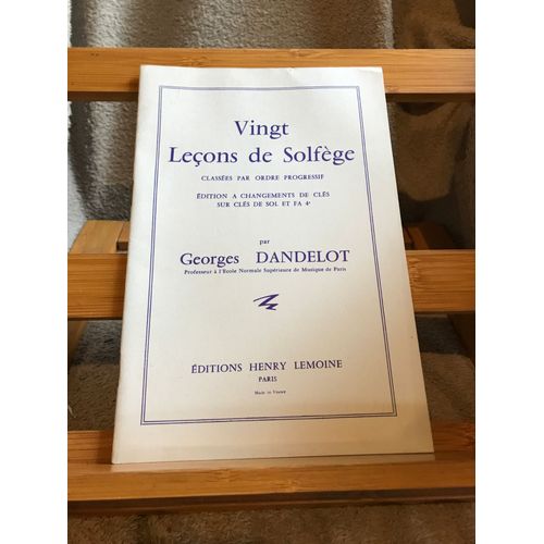 G. Dandelot Vingt / 20 Lecons De Solfge Sol / Fa4 Partition ditions Lemoine