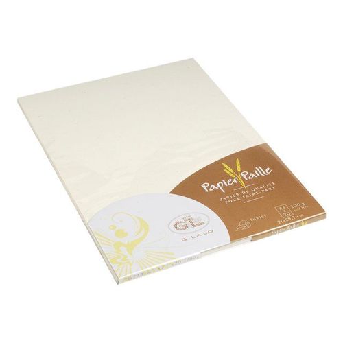 G.Lalo Paille - Papier Ordinaire - Ivoire - A4 (210 X 297 Mm) - 200 G/M - 20 Feuille(S)