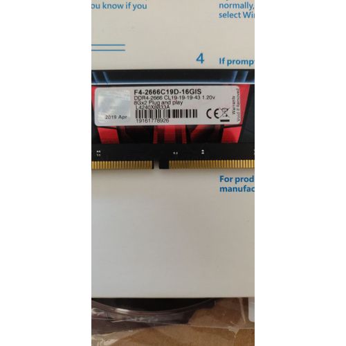 G.Skill Aegis 16 Go (2x8Go) DDR4 2666 MHz CL19