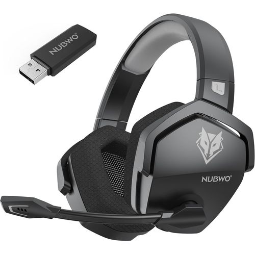 G06 Double Casque Gaming Sans Fil Avec Microphone Pour Ps5, Ps4, Pc, Ns, Mobile: 2,4 Ghz Wireless + 5,3 Bluetooth - Batterie De 100 Heures - Pilotes De 50mm - Grise