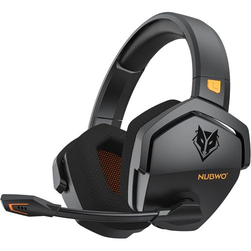 G06 Double Casque Gaming Sans Fil Avec Microphone Pour Ps5, Ps4, Pc, Ns, Mobile: 2,4 Ghz Wireless + 5,3 Bluetooth - Batterie De 100 Heures - Pilotes De 50mm - Orange