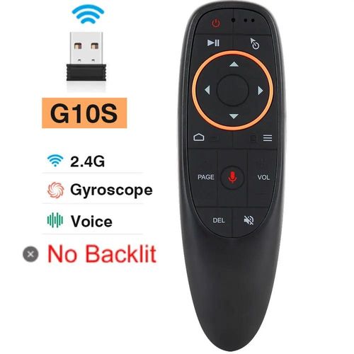 G10S G10S Pro Air Mouse tlcommande vocale 2.4G Gyroscope sans fil IR apprentissage pour H96 MAX X88 PRO X96 MAX Android TV Box-G10S no Backlit
