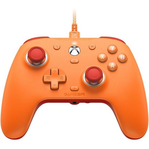 G7 Se Manette Filaire Pour Xbox Series X|S, Xbox One & Windows 10/11, Manette De Jeu Plug And Play Avec Joysticks  Effet Hall, Prise Audio 3,5 Mm (Orange)