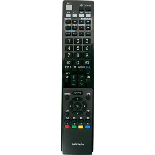 GA841WJSA Tlcommande de Rechange Compatible avec Sharp HDTV LC-40LE810ERU LC-40LE812ERU LC-52LE822E LC-60LE822E LC-46LU820E LC-46LU822E LC-40LE810E LC-40LE811E LC-40LE821E