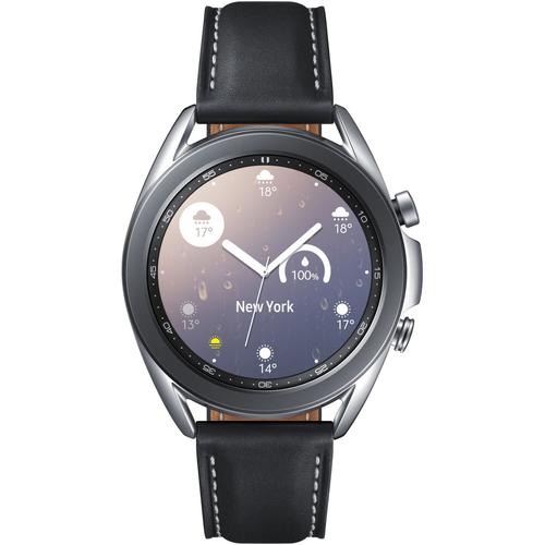 Samsung Galaxy Watch 3 - 41 Mm - Argent Mystique - Montre Intelligente Avec Bracelet - Cuir - Affichage 1.2