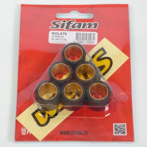 Galet Rouleau De Variateur Sifam Pour Scooter Piaggio 125 X Evo - Etrier Ar 1 Axe 2007  2017 19x17 7.4grs Neuf