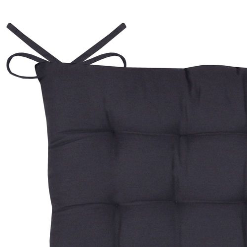 Galette De Chaise Unie Et Classique Coton Gris Anthracite 38x38 Cm