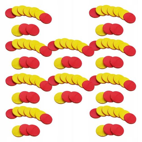 Gamchiano 100x Jetons Pour Compter Les Jetons Rouge Jaune