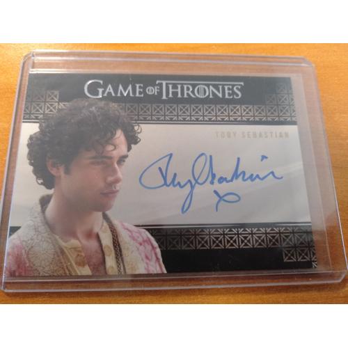 Game Of Thrones Autograph Card Valyrian Steel - Toby Sebastian