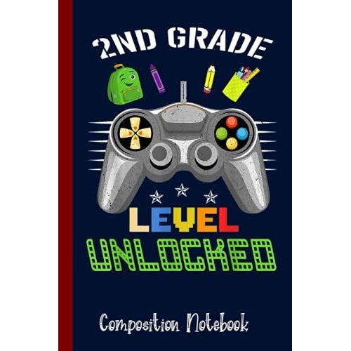 Gamer 2nd Grade Level Unlocked Video Game Back To School Quad Ruled Gamer 2nd Grade Level Unlocked Video Game Back To School Quad Ruled