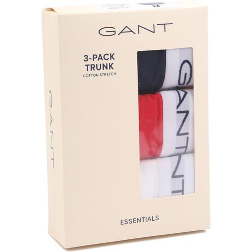 Gant Boxers Lot De 3 Rouge Blanc Bleu Fonc Taille L